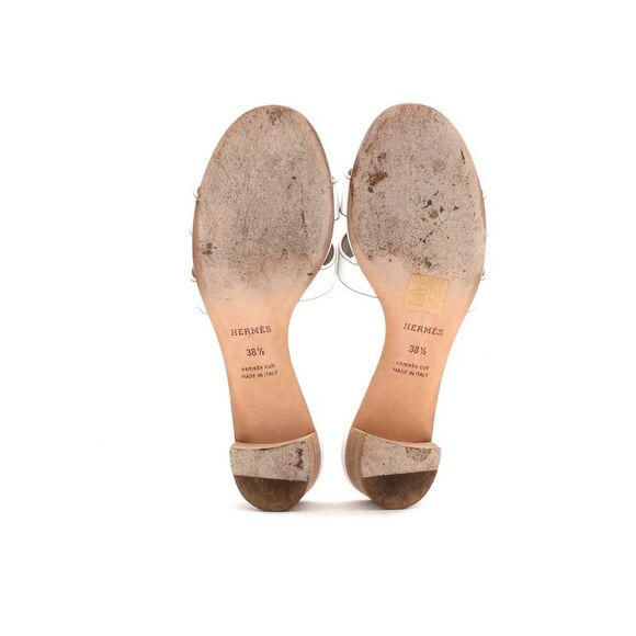 Hermes Women's Oasis Sandals Leather White - Picture 4 of 6